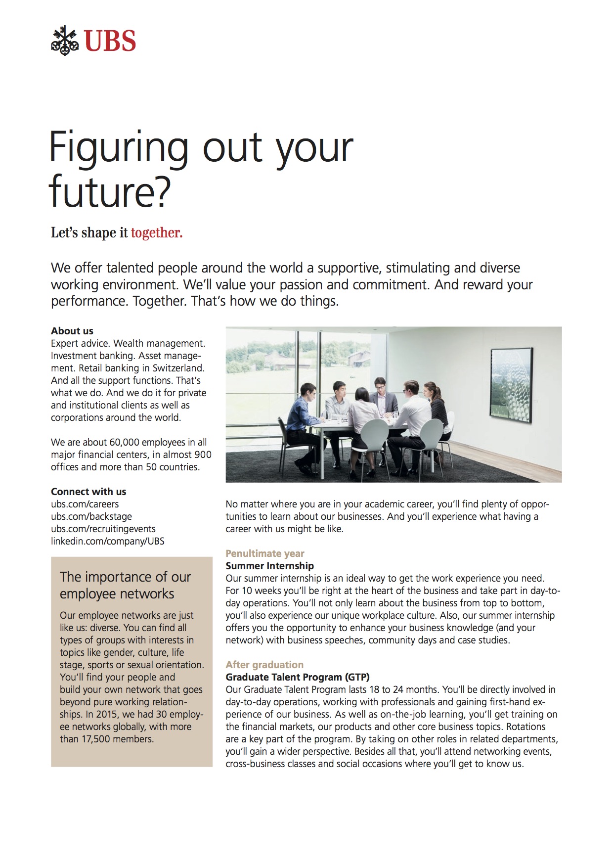 【招聘会】UBS Campus Factsheet China